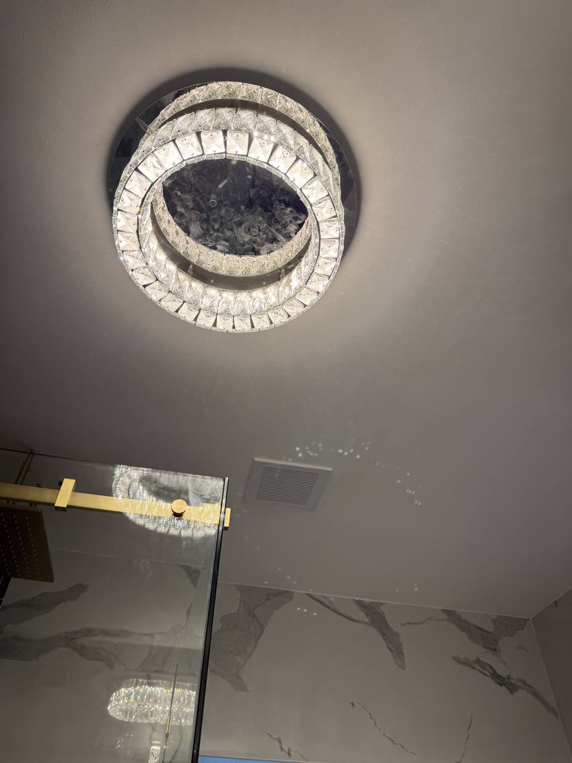 Crystal bathroom light