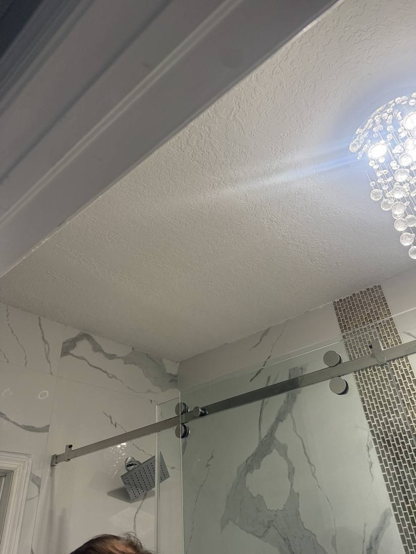 Bathroom tile and glass shower