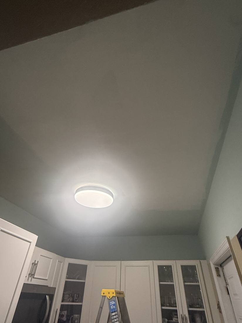Kitchen ceiling patched and repainted