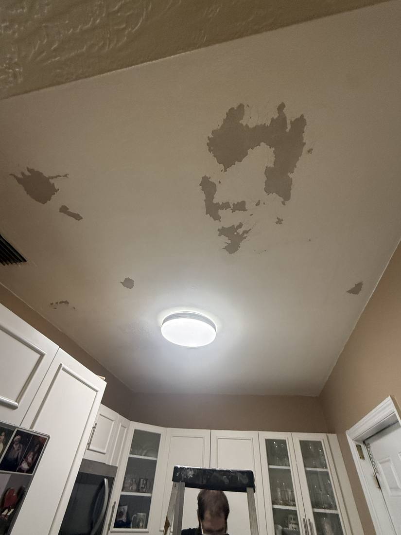Peeling kitchen ceiling