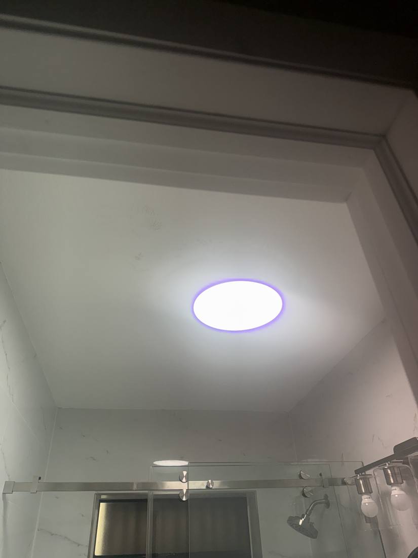 New LED ceiling light installed
